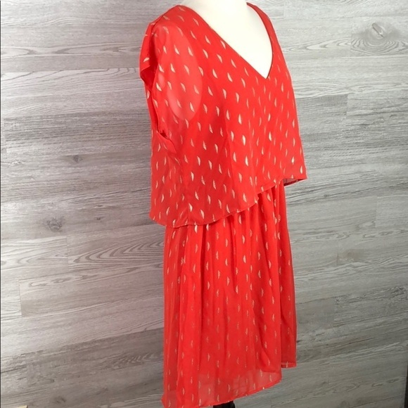 Anthro Francesca’s Midi Dress Cap Sleeve V-Neck - Picture 3 of 7